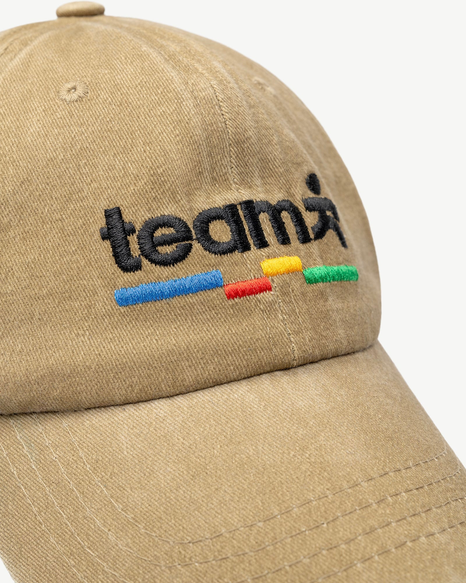 Team Pickleball Courtside Hat in Washed Sand with embroidered team logo. 