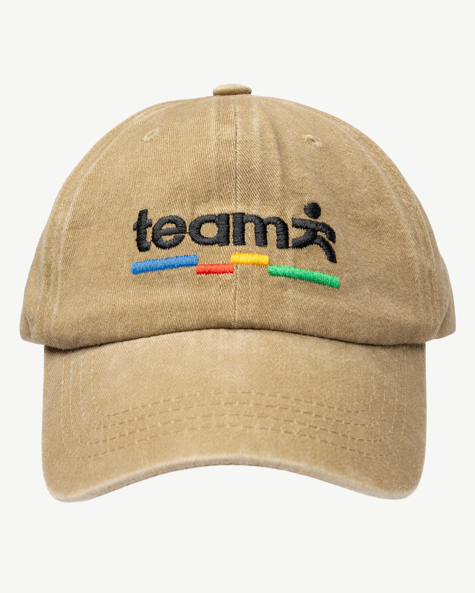 Team Pickleball Courtside Hat in Washed Sand with embroidered team logo. 